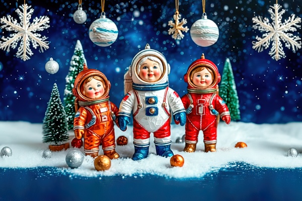 История космонавтики в ёлочных украшениях