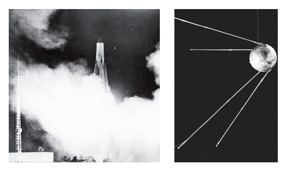 Запуск первого искусственного спутника Земли (Байконур, 1957 г.).png