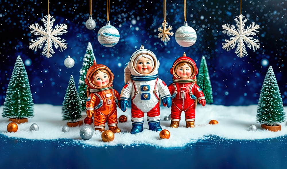 История космонавтики в ёлочных украшениях